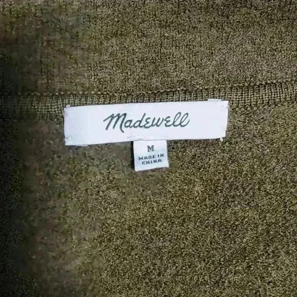 MADEWELL☆Camden Sweater-Coat Heather Elm Size M - Picture 9 of 12